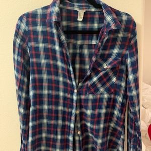 Forever 21 Long Sleeved Multicolor Flannel